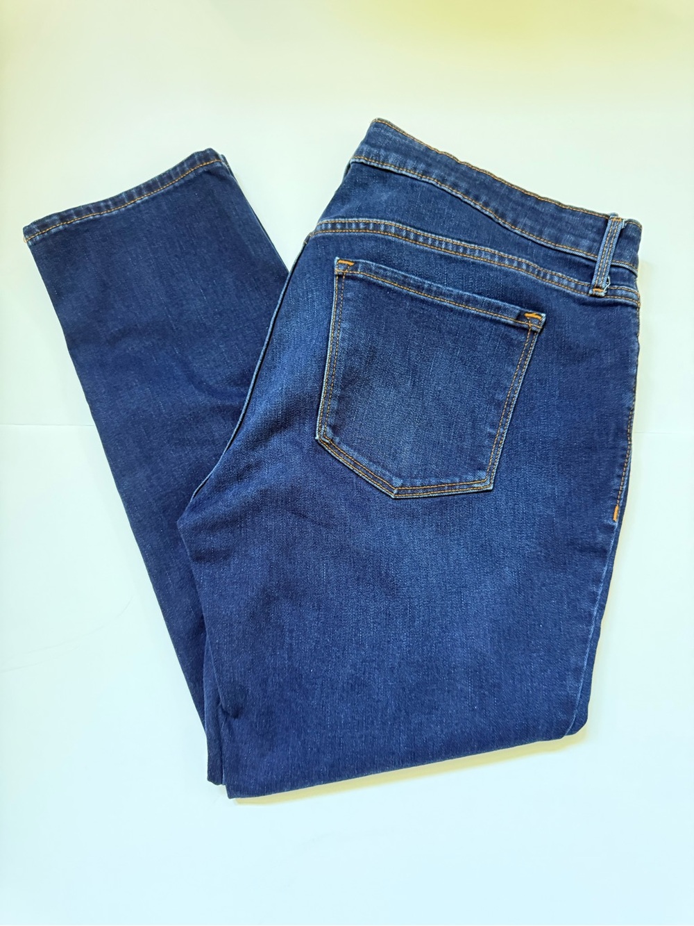 Old Navy Size 14P Indigo Blue Power Slim Straight Jeans